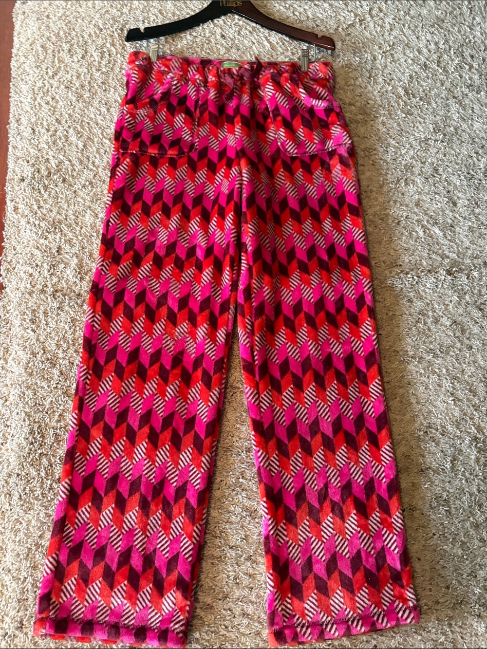 Vera Bradley Pink and Red Plush Lounge Pants